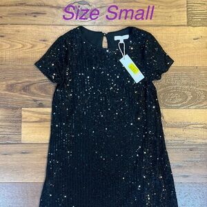 NWT- Black Sequin Kids Dress- Size Small